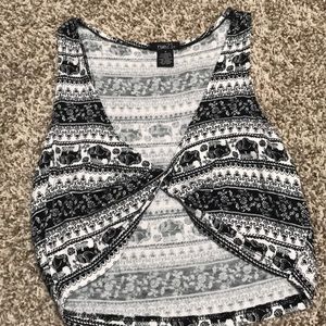 Printed crop top